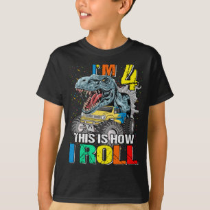モンスタートラック恐竜I'm 4転が This is How Tシャツ