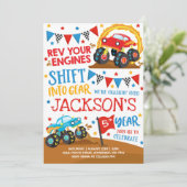 モンスタートラック招待状モンスタートラック誕生日 招待状 (スタンド正面)