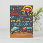 モンスタートラック招待状モンスタートラック誕生日 招待状 (スタンド正面)