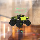 モンスタートラック漫画イラストレーション ウィンドウサイン (シート2)