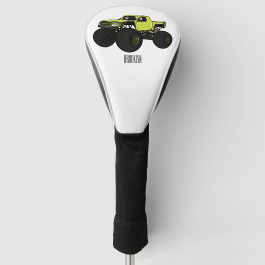 モンスタートラック漫画イラストレーション ゴルフヘッドカバー (正面)