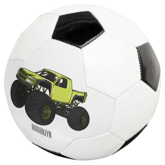 モンスタートラック漫画イラストレーション サッカーボール (3/4)