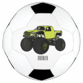 モンスタートラック漫画イラストレーション サッカーボール (正面)