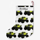 モンスタートラック漫画イラストレーション スモールクリスマスストッキング (裏面)