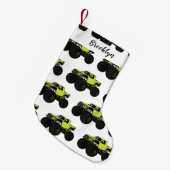 モンスタートラック漫画イラストレーション スモールクリスマスストッキング (正面 (吊り時))