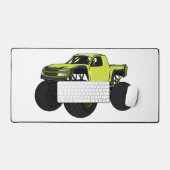 モンスタートラック漫画イラストレーション デスクマット (キーボード&マウス)