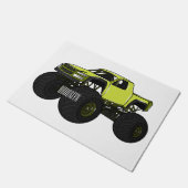 モンスタートラック漫画イラストレーション ドアマット (アングル)