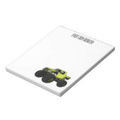 モンスタートラック漫画イラストレーション ノートパッド (回転)