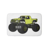 モンスタートラック漫画イラストレーション バスマット (正面)