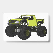 モンスタートラック漫画イラストレーション バッジ (裏面)