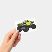 モンスタートラック漫画イラストレーション バッジ (手持ち)