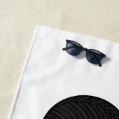 モンスタートラック漫画イラストレーション ビーチタオル (インサイチュ)