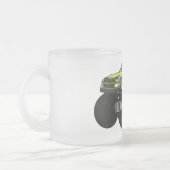 モンスタートラック漫画イラストレーション フロストグラスマグカップ (左)