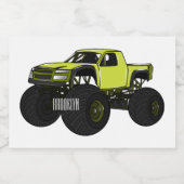 モンスタートラック漫画イラストレーション フードラベル (シングルラベル)