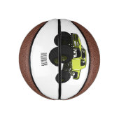 モンスタートラック漫画イラストレーション ミニバスケットボール (縦)