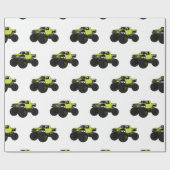 モンスタートラック漫画イラストレーション ラッピングペーパー (フラット)