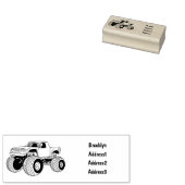 モンスタートラック漫画イラストレーション ラバースタンプ (押印)