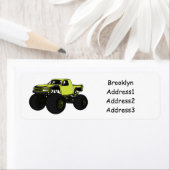 モンスタートラック漫画イラストレーション ラベル (インサイチュ)