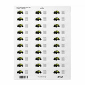 モンスタートラック漫画イラストレーション ラベル (フルシート)