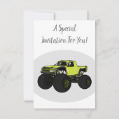 モンスタートラック漫画イラストレーション 招待状 (裏面)