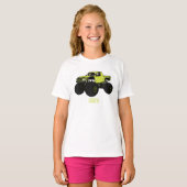 モンスタートラック漫画イラストレーション Tシャツ (正面フル)