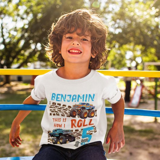 モンスタートラック私は転がこの方法 – 5誕生日 Tシャツ