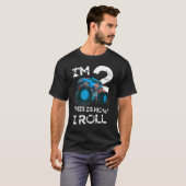 モンスタートラック第2ハッピーバースデー少年2歳Ca Tシャツ (正面フル)