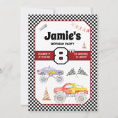 モンスタートラック第8誕生日招待状 招待状 (正面)