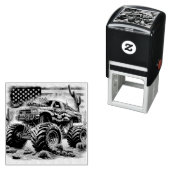 モンスタートラック自己インキング印鑑 セルフインキングスタンプ (インサイチュ)