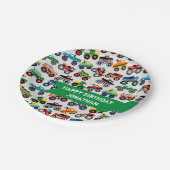 モンスタートラック誕生日カスタム ペーパープレート (アングル)