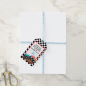 モンスタートラック誕生日サンキューギフトメッセージカード ギフトタグ (より糸付き)