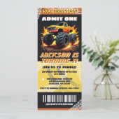 モンスタートラック誕生日チケット招待状 招待状 (スタンド正面)