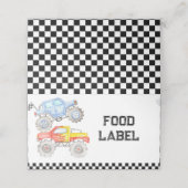 モンスタートラック誕生日テント座席表 プレイスカード (外部開封)