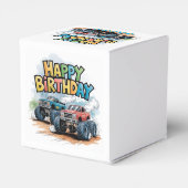 モンスタートラック誕生日バッシュウォーターカラーアート フェイバーボックス (裏面サイド)