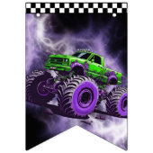 モンスタートラック誕生日バナー バンティングフラッグ (第1の旗)