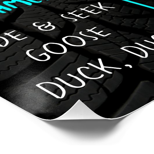 モンスタートラック誕生日パーティマイルストーンサイン ポスター (コーナー)