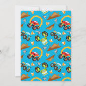 モンスタートラック誕生日パーティーの招待状 招待状 (裏面)