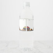 モンスタートラック誕生日パーティーウォーターボトルラベル ペットボトルラベル (裏面)