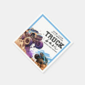 モンスタートラック誕生日パーティー スタンダードカクテルナプキン (角)