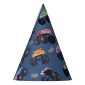 モンスタートラック誕生日パーティー パーティーハット (左)