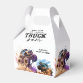 モンスタートラック誕生日パーティー フェイバーボックス (正面サイド)