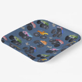 モンスタートラック誕生日パーティー ペーパープレート (傾斜あり)