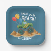 モンスタートラック誕生日パーティー ペーパープレート (正面)