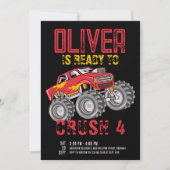 モンスタートラック誕生日パーティー 招待状 (正面)