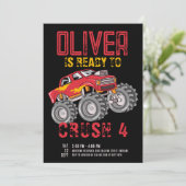 モンスタートラック誕生日パーティー 招待状 (スタンド正面)