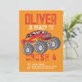 モンスタートラック誕生日パーティー 招待状 (スタンド正面)