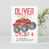 モンスタートラック誕生日パーティー 招待状 (スタンド正面)