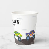 モンスタートラック誕生日パーティー 紙コップ (裏面)