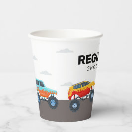 モンスタートラック誕生日パーティー 紙コップ