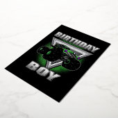 モンスタートラック誕生日ボーイ 箔シーズンカード (回転した状態)